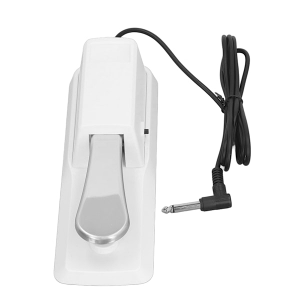 Sustain fotpedal universell keyboard fotpedal 6,35 mm kontakt pianofotpedal bryter for kontroll hvit