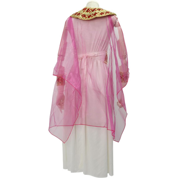 Cleopatra-kostym för flickor, Egyptisk kostymklänning, Kap, Bälte, Krage, Huvudbonad, Armband, Egyptisk Outfit, 4-12 år Medium Pink