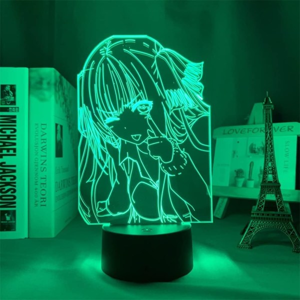 3D Illusion Nattlampa Akryl De Quintessential Quintuplets Nino Nakano Figur Anime Lampa Barn Sovrumsdekor Färgglad Skrivbordslampa Födelsedagspresenter