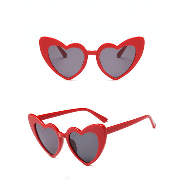Hjärtformade solglasögon för kvinnor, flickor, damer, vintage goggles, mod solglasögon