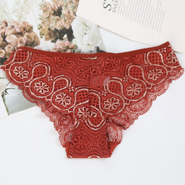 5-pack damunderkläder i spets, bikiniunderkläder med måttlig täckning, ST-JF3, XL