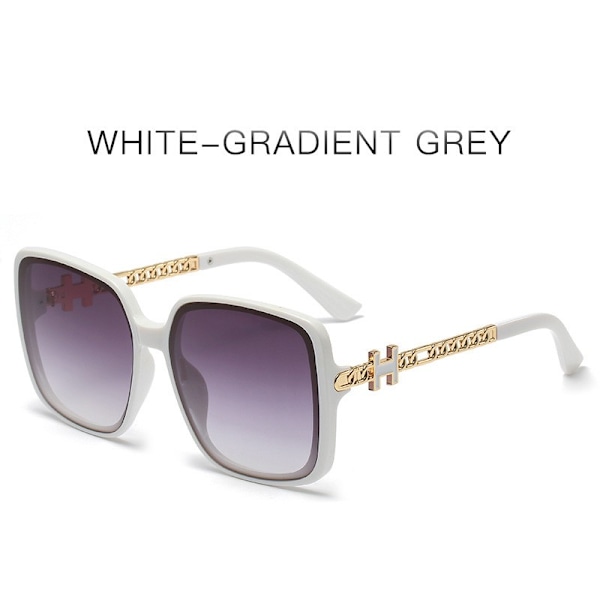 Kvindernes Rimless Oversized Studded Solbriller Gradient Linse Nitte Mode