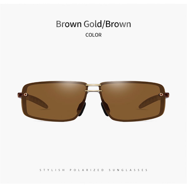 Ultralätta rektangulära polariserade solglasögon UV400-skydd