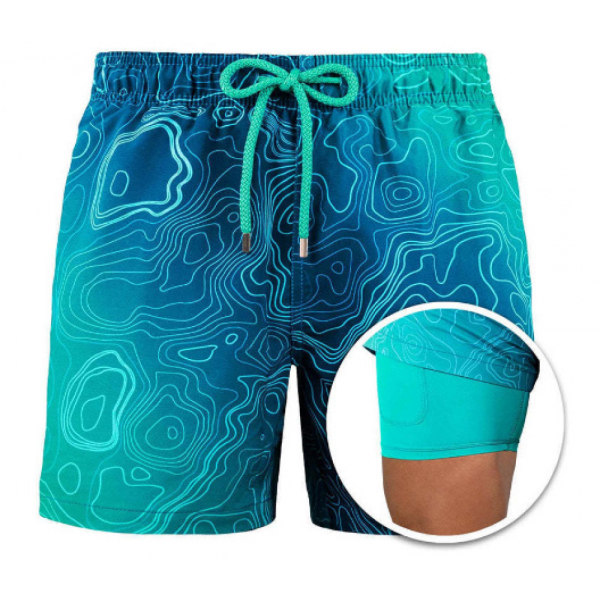 Badbyxor för män Simshorts Board Shorts Quick Dry Beach Shorts-DK6015