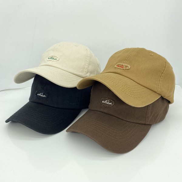 Dotpet Personlighet Trendig Mjuk Topp Kepsen Ren Bomull All-Match Casual Baseball Kepsen(Beige)