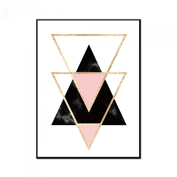Marmorimainen Geometrinen Patchwork 1 Seinätaide Canvas-Tulostus Poster, Yksinkertainen Abstrakti Taidepiirros Deko (3 Kpl Kehystämätöntä, 5''x7'')