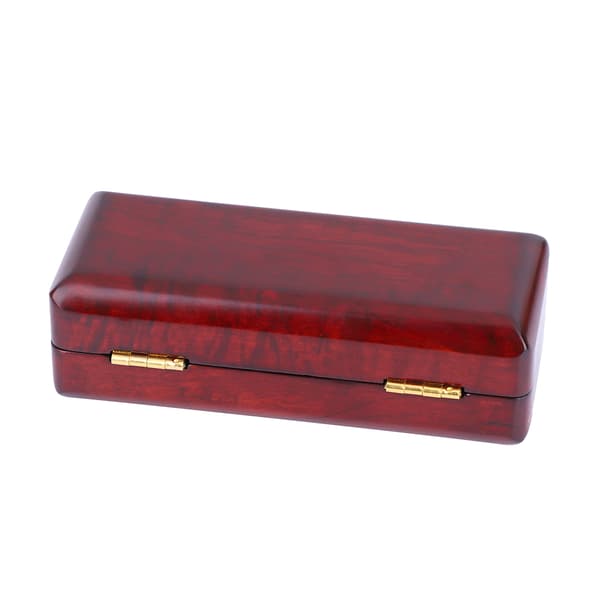 Magnet Solid Wood Alto Sax Saxophone Munnstykke Etui Boks Tilbehør (Rød)
