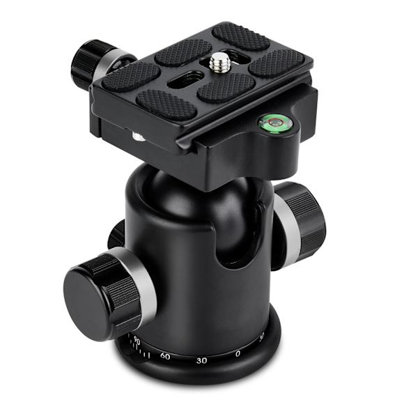 Mefury DSLR-kamerastativ kulled 360 graders roterande för Monopod Slider Silver