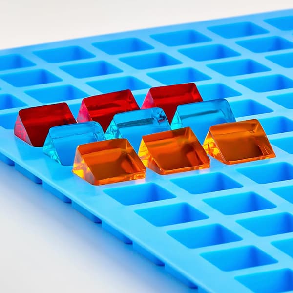 Firkantede Slikforme Silikonforme til Hårdt Slik, Gummy, Karameller, Chokolade, Ganache, Isbiter, 252 Hulrum