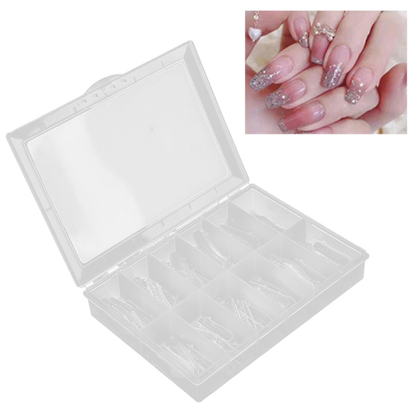 120 st falska nagelspetsar transparent färg artificiella falska nagelspetsar för nagelsalong DIY nagelkonst
