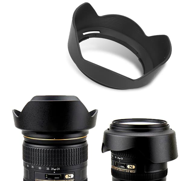 HB-53 Sort Plastik Modlysblænde til Nikon AF S 24-120mm f 4G ED VR Objektiver