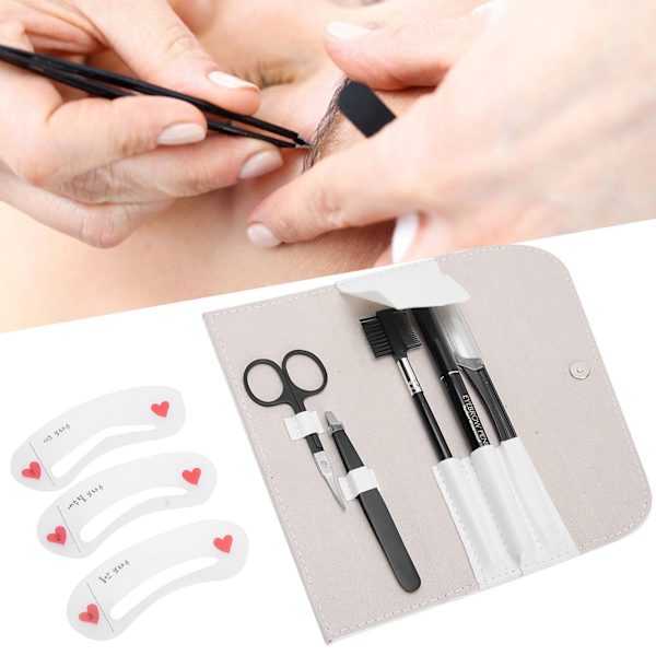 8 stk. / sæt øjenbrynskniv øjenbryns trimmer shaver kam klip øjenbrynsblyant kvinder makeup værktøjer