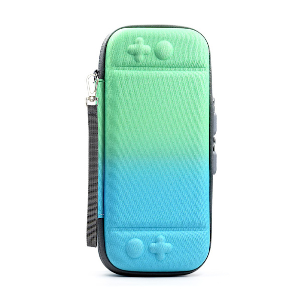 Nintendo Switch/Switch Lite Gradient Förvaringsväska Bärväska Med Bärbar NS-tillbehör Med Fäste (Blå Grön)