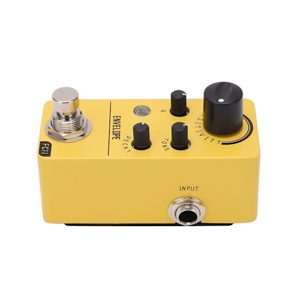 Gul liten elektrisk gitarr effektpedal varm naturlig dynamisk simulerad mini bas effektpedal ersättning