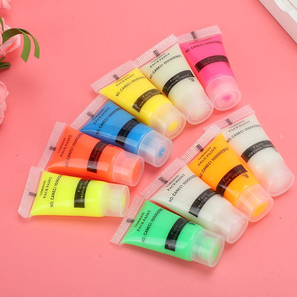 10 st 10g Nagel Fluorescerande Pulver Vattentät DIY Nagelkonst Fluorescerande Pulver Manikyrverktyg