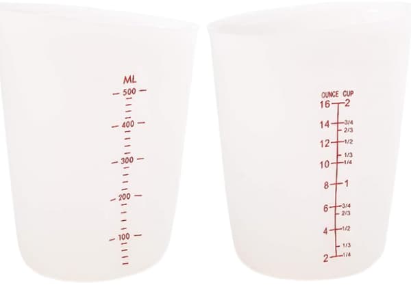 2 Märkta Silikon Flexibla Mätkoppar, 500 Ml Squeeze Pour Silikon Mätkopp Set, Kök Mätkopp.(2PCS)
