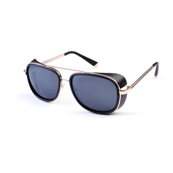 Retro Steam Punk -aurinkolasit Pyöreät Steampunk Kaksoissiltaiset Aviator-lasit Naisille ja Miehille