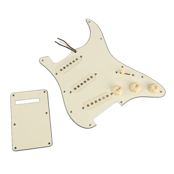 Pickguard Guitar Scratch Plate Loading Guards med bagplade til musikinstrument tilbehør Hvid