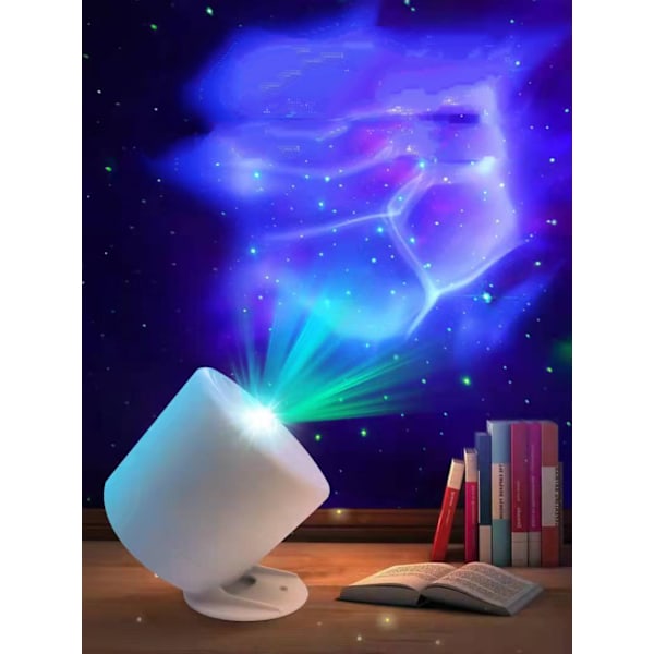 LED-stjärnprojektor, stjärnprojektor med fjärrkontroll, justerbar ljusstyrka projektor, Aurora-projektor, festdekoration atmosfärslampa