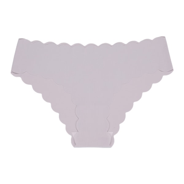 Sömlösa byxor för kvinnor paket med 3 Ice Silk Trosor Mid-Rise No Show underkläder, lila, L