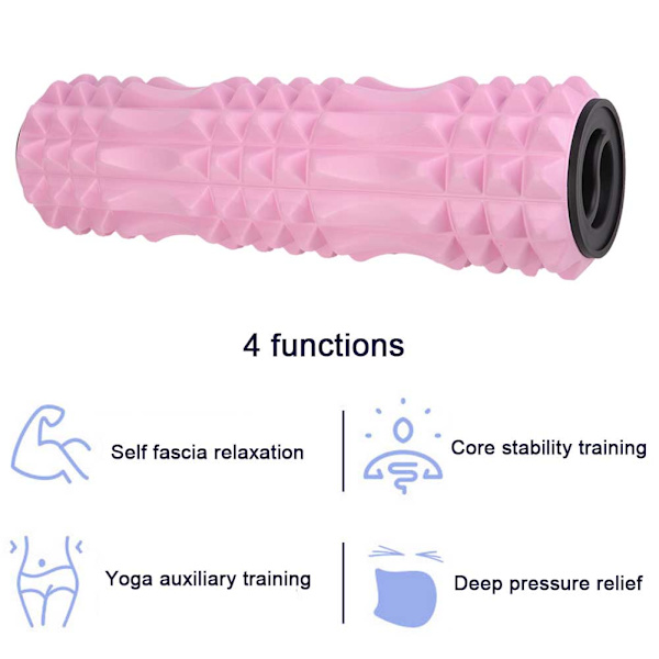 Ontto Jooga Vaahtopullo Lihas Kipu Väsymys Helpotus Fitness Vaahto Hieronta Pylväs (45cm Pinkki)