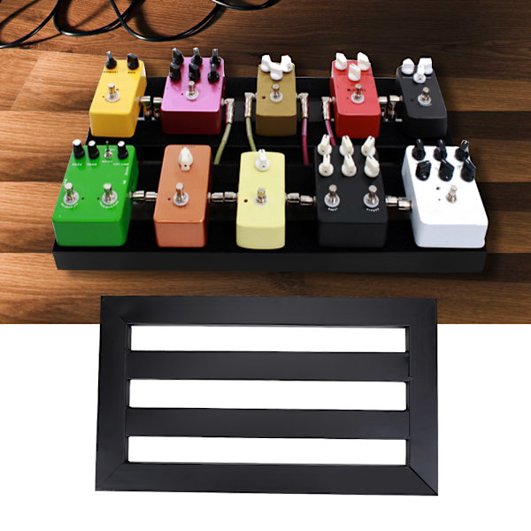 47x27cm Elektrisk gitarr effektpedalbräda med kardborreband slips instrumenttillbehör