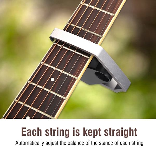 Flanger Enhandsflöjts Capo Gear för Akustisk Elgitarr (Grå)