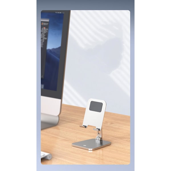 Svängbar Tablettställ, Bärbar Aluminium 360° Rotationsbar Tablett iPad Ställhållare för Skrivbord, Affärer, Kök, Skrivbord, Tablettbord