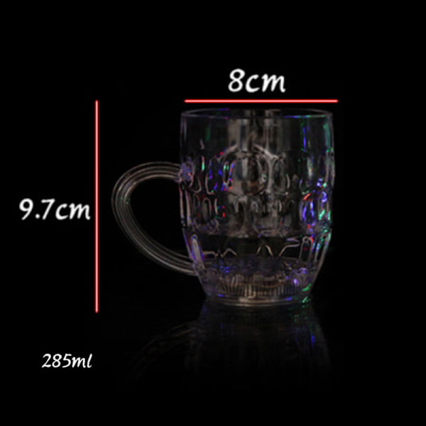 Handle Beer Mug Flash Mug, LED Flash Mug Luminous Cup, LED Water Induction Cup
