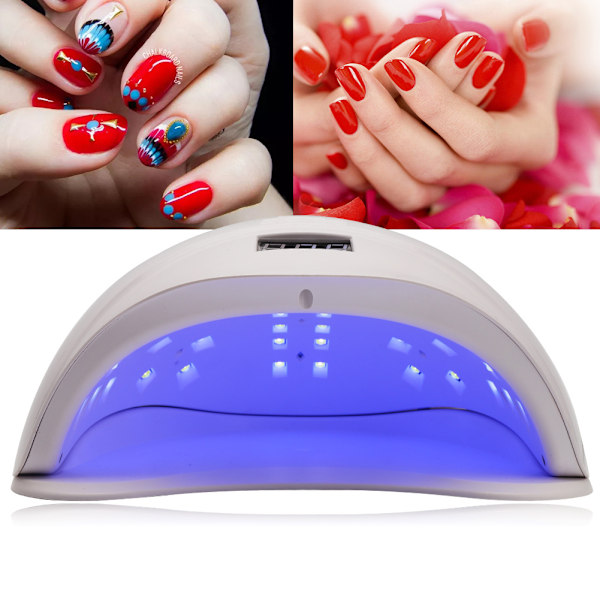 Professionell 52W LED-lampa för nagelkonst, torktumlare för gellack, manikyr