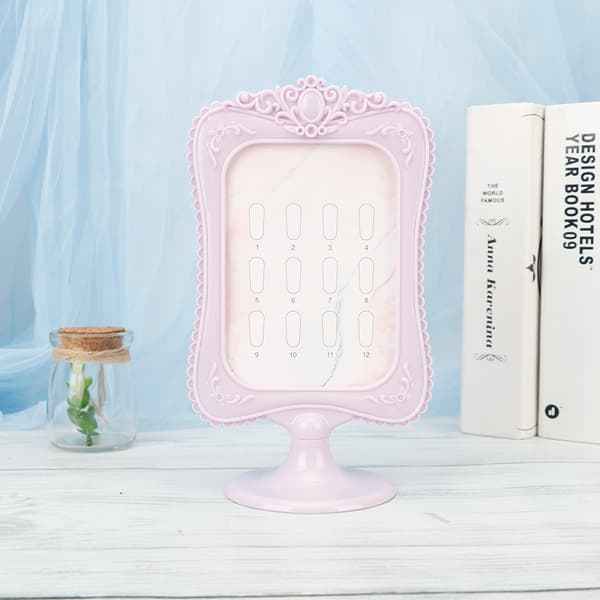 Neglelak Gel Farve Display Frame Showcase Frame Board Salon Tilbehør Lilla