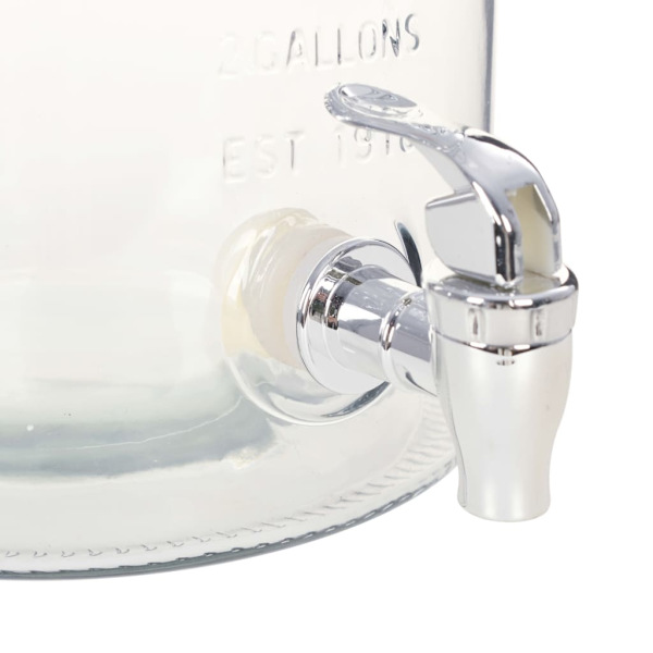 Glasbehållare XXL med tappkran, transparent, 8L