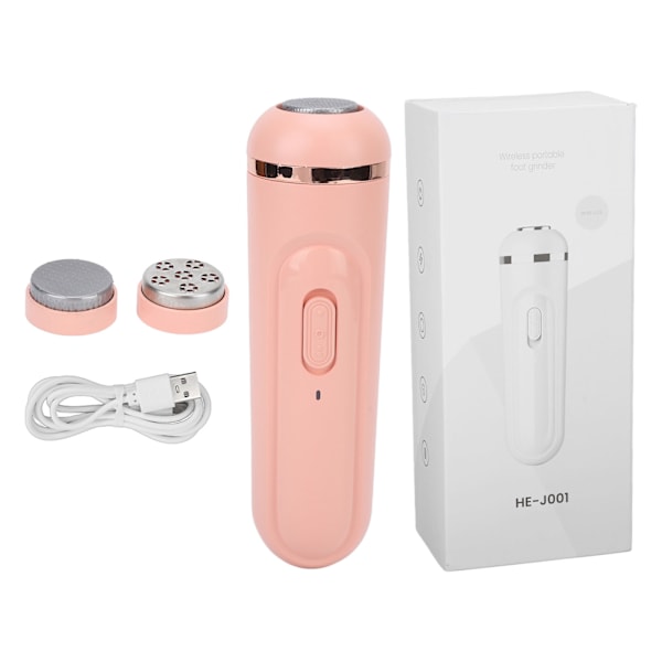 Electric Feet Callus Remover USB Rechargeable 2 Speed Silent Portable Foot Grinder for Dead Skin Cracked Heel Pink