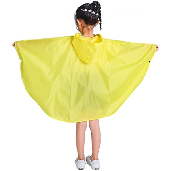 Regnponcho för barn Regnjacka med huva, gul, XL