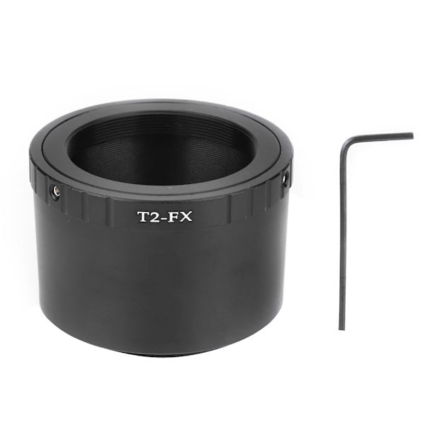Aluminiumlegering Objektivadapterring för T2-fäste Objektiv för att passa FX-fäste Kamera Svart