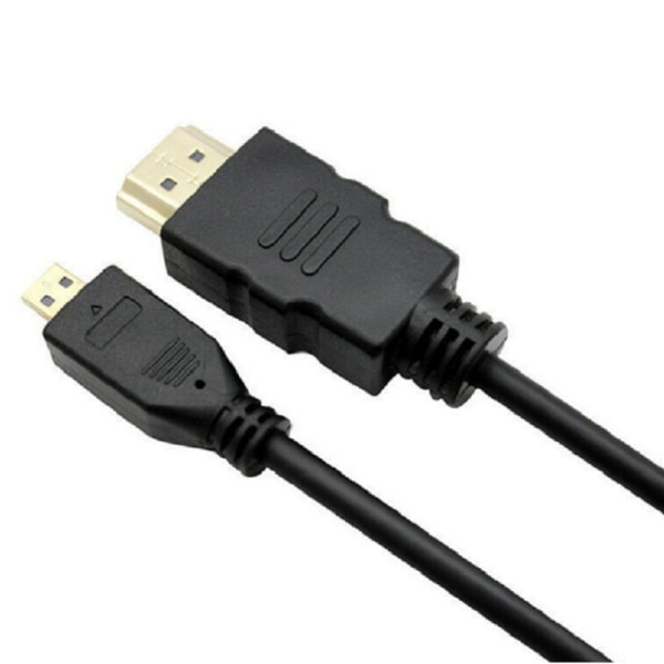 1,5 m mikro Micro HDMI till HDMI standardversion 1.4 mobiltelefon mirco hdmi till HDMI adapterkabel, 2pack