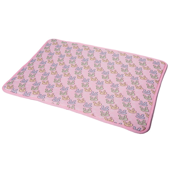 Kæledyrs is silke måtte, kæledyrs kølemåtte, sommer kølig bambusmåtte, åndbar måtte (pink, 70*50cm) M
