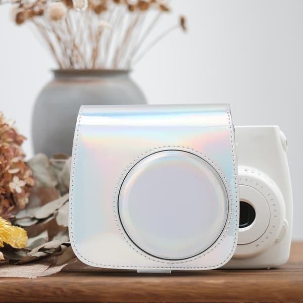Skyddande väska med axelrem för Instax Mini 8/8+9 (Silver)