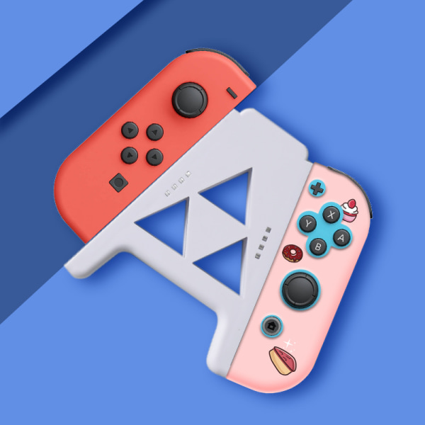 Slide Joy Con Ladestolpe for Switch/Switch OLED Potable Joy Con Lader Controller Komfort Håndtak Hastighetslading Mens Du Spiller(hvit)