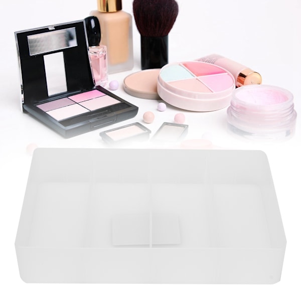 Plast Transparent Multifunktionell Kosmetisk Förvaringslåda Rum Organizer med Klaff XL