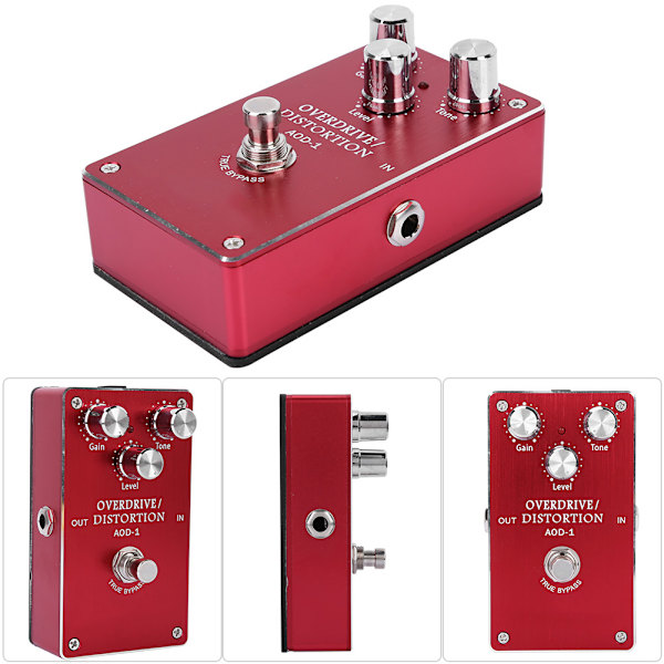 Mini Space Portable Overdrive Distortion Tone Elektrisk Pedal Gitarr Effektor Pedaler