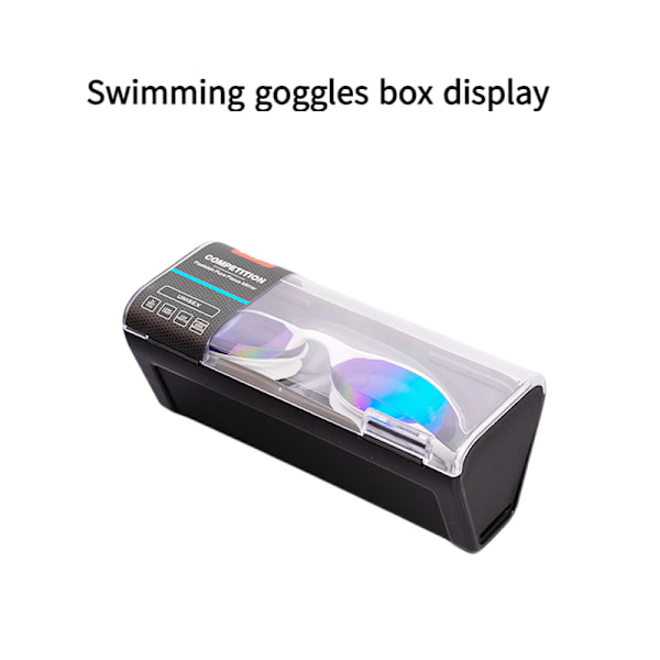 Svømmebriller, Spejl Svømmebriller Fuld Beskyttelse Voksen Kvinder Mænds Ungdom Pool Briller, Anti-Fog Ingen Lækage (sort)