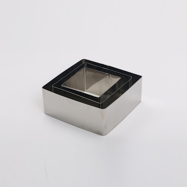 10/8/6CM rätvinklig fyrkantig rostfri mousse ring tårta form 3-delad bakform (10CM: längd 4 tum 8CM: 3 tum 6CM: 2 tum )