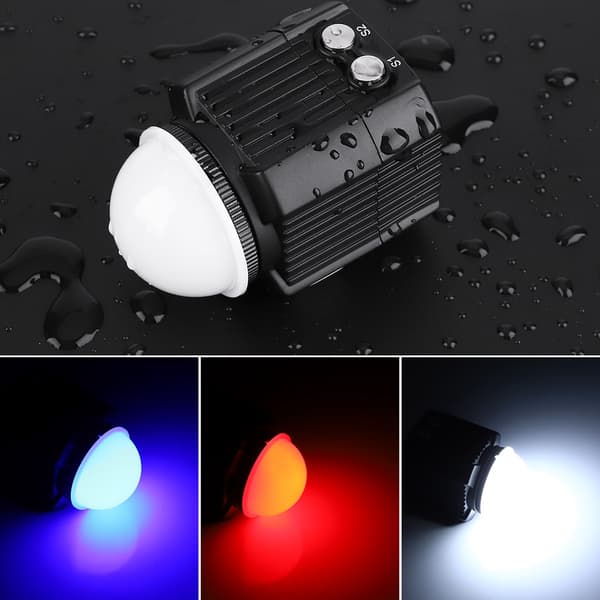 Mini 60m Vandtæt LED Kamera Video Fyldlys til DSLR Action Kamera Telefon