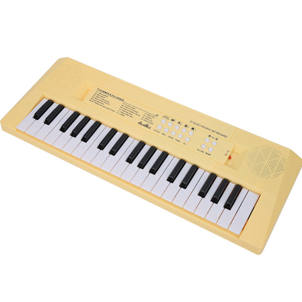 BF‑3738 Musikalsk Keyboard Elektrisk Klaver med 37 Tangenter til Begyndere Uddannelsesinstrument Gul