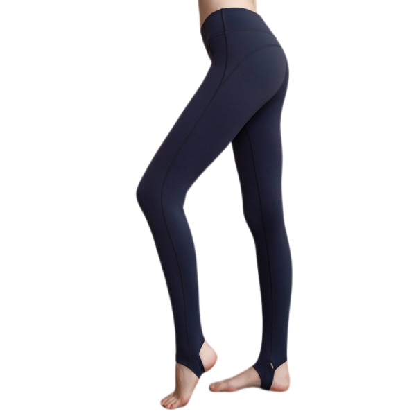 Kvinnors mysiga velourleggings - mjukt, varmt, sammetslent stretchtyg - sömlösa yogabyxor (S)