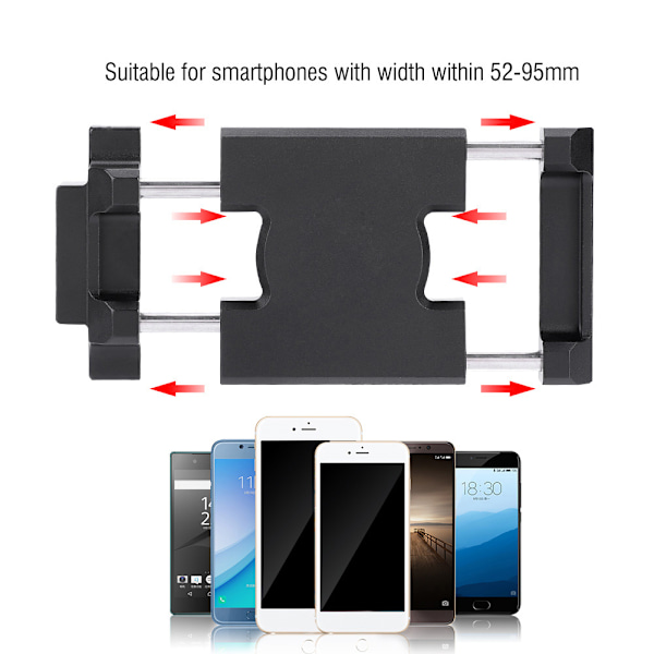 Lättvikts metall smartphone hållare klämma förlängningsfäste montering för Feiyu G6 Plus Gimbal