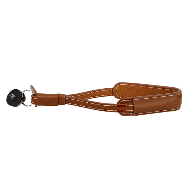 PU-läder Ljusbrun Handhållen Headball-kamera Mobiltelefon Lanyard Hängande Rep Handledssnöre för DJI OSMO Mobile2