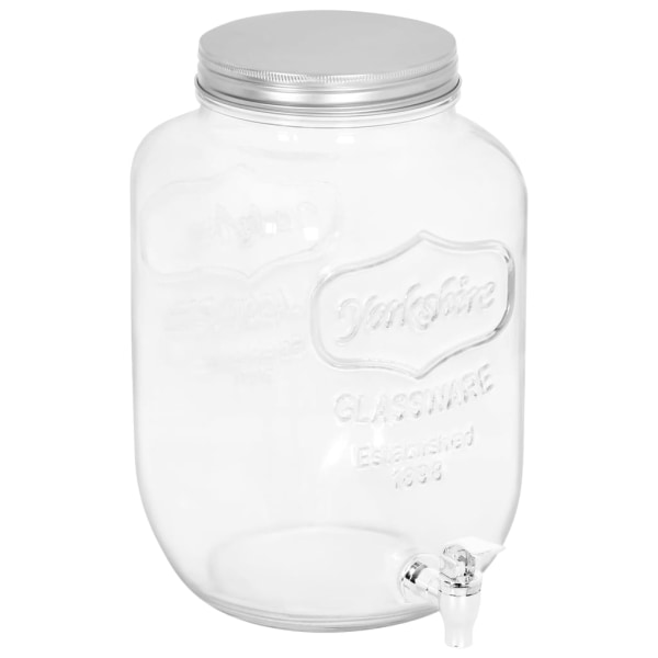 Glasbeholder med taphane 2 stk 8,050 ml glas