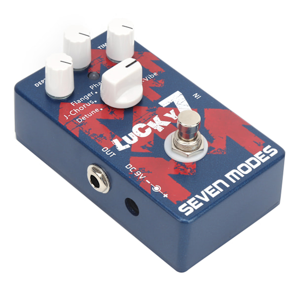 Effektpedal 7 moduser Multieffekter Modulasjonsforsinkelse Faseeffektor Gitartilbehør DC 9V